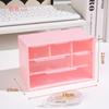 Caja de Almacenamiento Maquillaje Sentido Avanzado Mesa Miscelánea Arte de Uñas Sentido Avanzado Pequeño Libro Rojo Tres Caja de Joyería Dorada Cajón TikTok