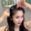 Moño de doble cara pinza pequeña lado de malla flequillo clip tocado elegante de alto sentido pinza para el cabello de princesa pasador roto