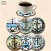 Jogos Americanos de Madeira para Novos Produtos Transfronteiriços, Porta-Copos Redondos de Madeira, Artesanato de Madeira para Festas Familiares, Porta-Copos Decorativos de Madeira