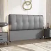 Modelo Novo 2025 Cama de Casal de Madeira Maciça Moderna Minimalista de Luxo Leve com Cabeceira Macia Integrada Venda por Atacado