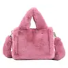 Otoño e Invierno Nuevo 2024 Moda Bolso de Hombro para Mujer Bolso de Mano de Felpa Estilo Occidental Simple Bolso Cruzado Texturizado