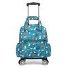 Bolsa de viaje mini plegable ultraligera al por mayor, bolsa de carrito pequeña universal con ruedas portátil, caja de tela para viaje de abordaje