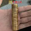 Caja Porta Palillos Dorada de Nanmu Estilo Nuevo, Porta Palillos Portátil Creativo, Talla Pequeña de Madera para el Hogar Yiming Xianyuan