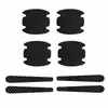 Adesivos de tigela de porta de padrão de fibra de carbono de carro adesivos de proteção de maçaneta de porta universal pintura anti-riscos proteção anti-colisão tira adesivos decorativos