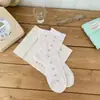 Meias Femininas Respiráveis de Malha de Cano Médio, Estilo Fino para Primavera e Verão, Meias Slouch Japonesas Tulipa Tendência Sem Costura Atacado