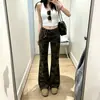 Jeans Flare Tendência Versátil para Mulheres, Novo Estilo Primavera e Outono, Emagrecimento e Alongamento, Jeans Flare Moda Coreana
