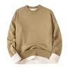 Suéter para Hombre Jianheng Otoño e Invierno Pareja Marca de Moda Color Sólido Suelto Casual Forro Polar Tejido Suéter para Hombre Juvenil Casual