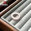 Anillo banda ojo de gato estilo chino nuevo oro champán ojo de gato transparente hielo rosa estilo pareja estilo antiguo anillo de dedo versátil venta al por mayor