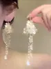 Pendientes de Perla Franceses de Círculo de Concha Aguja de Plata Lujo Ligero Pendientes de Botón de Gama Alta Moda Versátil con un Diseño Único
