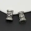 QK092 cuentas de calavera con agujero grande anillo para el pelo accesorios de aleación de zinc para manualidades anillo para el pelo de trenza sucia
