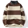 Venda quente transfronteiriça Vendas diretas da fábrica Inverno novo Camisa de duas peças falsa espessa com gola de camisa Suéter Malha suéter de lã masculino