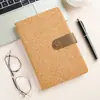 Cuaderno Ecológico A5 con Hebilla al por Mayor Bloc de Notas con Textura de Madera Suave Set de Cuadernos para Oficina de Negocios Logo Personalizable