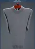 Suéter Grueso de Cachemira Hengyuanxiang, Suéter de Lana de Cuello Alto, Suéter Grueso de Color Sólido para Hombres de Mediana Edad, Ropa de Punto Cálida