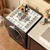 Funda para Lavadora Automática Tipo Tambor Estilo Retro, Absorbente de Agua, Secado Rápido, Protector Solar, Cubierta Resistente a la Suciedad para Encimera de Refrigerador, Resistente al Desgaste, a Prueba de Polvo