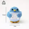 Pingüino de Pareja Tejido a Crochet Hecho a Mano Transfronterizo Hilo de Lana Tejido Producto Terminado Dinosaurio Animal Dibujos Animados Muñeca Colgante Muñeca Tejida
