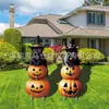 2026 Campo de Abóboras de Halloween Patchwork Impresso em Metal Placa Gigante para Jardim Decorações Externas para Jardim