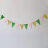 Bandera Triangular con Patrón de Onda Bronceada Bandera de Arreglo de Cumpleaños Bandera Banner Decoración de Fiesta de Festival Fondo Accesorios Bandera Triangular
