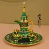 Artesanías de Lata de Colores de Característica Étnica de Xinjiang Adornos Pequeños Utensilios para Vino Regalos de Botella de Vino de Metal Regalos Conmemorativos