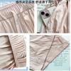 Calças Yamamoto Bordadas de Seda Gelo Azul Pequeno Femininas Verão 145 Laço Casual Solto Daggy Pernas Largas