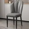 Silla de comedor nórdica para uso doméstico, silla moderna minimalista con respaldo, silla de comedor de lujo ligero, silla de mesa de comedor de hotel con cojín suave, taburete de escritorio
