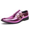Comércio exterior plus size Trendy Luxury Coquettish Chelsea Loafers Tamanho 33-46 Casal Sapatos de couro envernizado com pontas