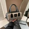 Bolso de Bowling con Bloques de Color de Diseño Nicho Coreano para Mujer Bolso de Mano Nuevo Primavera 2026 Bolso Cruzado Retro para Hombro
