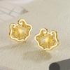 Aretes Candado Ping An Candado Ruyi para Mujer Vintage Ágata Roja Imitación Jade Hetian Elegantes Festivos Sensación de Alta Gama Aretes Chinos Nuevos
