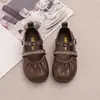 Zapatos Mary Jane de Cuero Estilo Retro para Niñas 2026 Primavera/Verano Nuevos Modernos Versátiles de Punta Redonda Poco Profundos Tipo Princesa para Niños