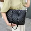 Bolso Grande de Cadena a Cuadros de Moda para Mujer, Nuevo Bolso Tote de Gran Capacidad de Lujo Ligero, Bolso de Hombro Único para Viajar, Bolso de Axila de Moda