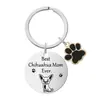 Pendente para Pet de Venda Quente Transfronteiriça Chaveiro de Aço Inoxidável Chaveiro de Carro Acessórios para Bolsa Chaveiro de Presente de Feriado Venda por Atacado