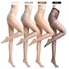 Meia-Calça Plus-Size de Camada Dupla para Mulheres, Fina e Transparente, Meia-Calça Anti-Rasgo com Entrepernas Abertas