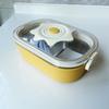 Caixa de almoço de aço inoxidável 304 caixa de almoço com isolamento caixa de almoço de alto valor de cor caixa de almoço compartimentada para estudante talheres prato de jantar fofo atacado
