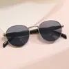 2026 Nuevas Gafas de Sol Metálicas Ovaladas Estilo Europeo y Americano Moda Retro Estilo Callejero Gafas de Sol de Gama Alta E