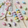 Macarrón Lindo Taiyaki Kt Cuentas Sueltas Materiales DIY Hechos a Mano Pulsera con Cuentas Collar Cadena para Teléfono Móvil Accesorios de Joyería
