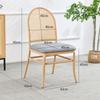 Silla de Ratán Vintage Silla de Comedor de Hierro para el Hogar Silla con Respaldo de Diseño Antiguo Medio Rojo de Internet Estudio Casa de Huéspedes Mesa y Silla de Comedor