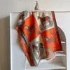 Bufanda de cachemira sintética para otoño e invierno para mujer, con patrón H, moderna y elegante, diseño jacquard engrosado, bufanda cálida, chal para habitación con aire acondicionado, calentador de cuello