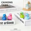 Resina Desenho Animado Urso Sólido Chapéu Pato DIY Ornamento Chaveiro Pingente Resina 3D Pequeno Acessório
