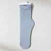 Calcetines de hielo para mujer, primavera y verano, calcetines finos de seda helada, calcetines negros y blancos hasta la mitad de la pantorrilla, mocasines, medias, moda ins