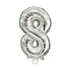 Globos Digitales de 32 pulgadas Empacados Individualmente, Decoraciones de Cumpleaños Versión Americana, Globos Decorativos Flotantes de Papel de Aluminio con Helio