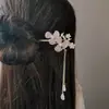 Estilo Chinês Elegante Flor Liga Estilo Antigo Grampo de Cabelo Alta Qualidade Retrô Estilo Franja Estilo de Cabelo Grampo de Cabelo Feminino Fresco Acessórios de Cabelo