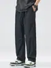 Pantalones de Seda de Hielo de Secado Rápido para Hombre Verano Sueltos Rectos Simples Ligeros Transpirables Pantalones Deportivos Cómodos Funcionales Pantalones Largos Yamamoto