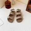 Sandálias de Menino 2025 Verão Novo Sapatos Birkenstock Infantil Estilo Coreano Sapatos de Praia de Menina Sola Macia Leve Bico Aberto Retrô