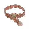 Cinturón de Cintura Decorativo para Vestido Retro Europeo y Americano para Mujer, Elegante Cinturón Hueco Ovalado Estilo Bohemio Occidental Personalizado