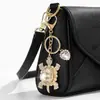 Nuevo Llavero de Tortuga Colorido Incrustado con Diamantes de Amazon, Lindo y Moderno Colgante de Tortuga para Bolso, Pequeño Regalo Creativo