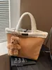Bolsa Feminina Transfronteiriça, Bolsa Carteiro Fofa de Camurça Nicho, Bolsa Cesta de Legumes, Bolsa Balde de Pelúcia Veludo, Versátil para Outono e Inverno