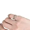 "Galaxia en la Niebla" Cadena de Borlas de Doble Capa Anillo de Diamantes de Burbuja para Mujer, Anillo de Cola Abierto de Gama Alta Exquisito de Nicho