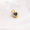 Colgante de Corazón de Cobre con Circonita de Colores Dulce y Moderno Adecuado para Pulsera DIY Collar Pendientes Accesorios de Joyería Material