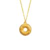 Fortune com colar de prata 999 novo estilo chinês maré nacional moeda de cobre colar corrente ins luz luxo estilo fivela segura pingente