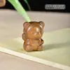 Nuevo Oso de Peluche Tallado en Sándalo Verde Adornos de Oficina Colgante para Bolsa de Coche Colgante Juguete Pieza de Mano Regalos para Hombres y Mujeres