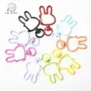 Hebilla de Primavera Pintada de Colores Llavero de Conejito Giratorio Universal Color Caramelo Accesorios para Joyería DIY Aleación de Zinc